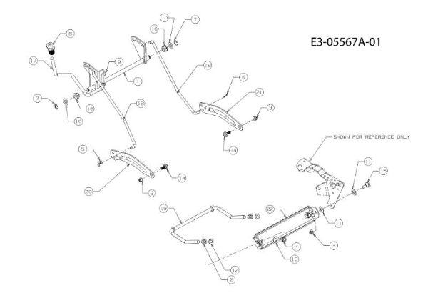 Cutting plate lifting KROSSER 92/15,5 H Cat.2011 Garden tractor