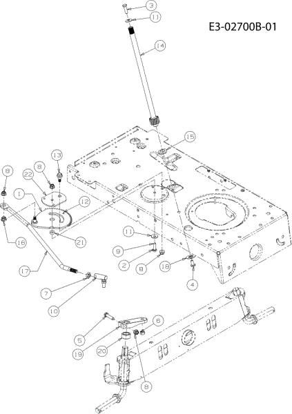 Steering assembly TORNADO 97/13 T Cat.2011 Garden tractor