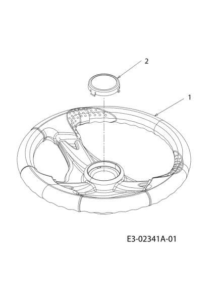 Steering wheel TORNADO 108/20 H Cat.2011 Garden tractor