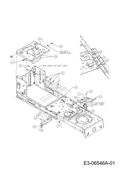 Frame TORNADO 108/20 H Cat.2011 Garden tractor