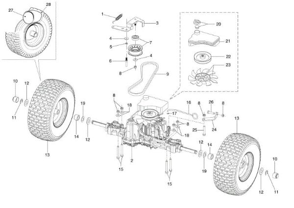 Transmission MISTRAL 72/13 H (4in1) e EURO 5 Garden tractor