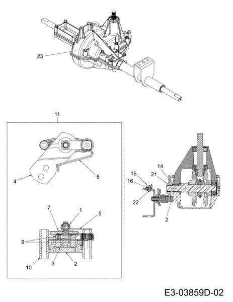 Transmission (3/3) KROSSER 92/13 T Cat.2012 Garden tractor