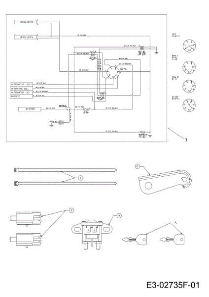 Electric diagram (1/2) TORNADO 108/18,5 H Cat.2012 Garden tractor