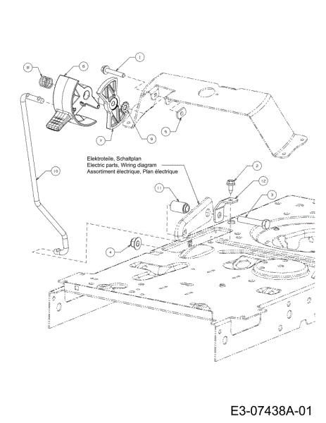 Pedals TORNADO 95/11,5 T Cat.2012 Garden tractor