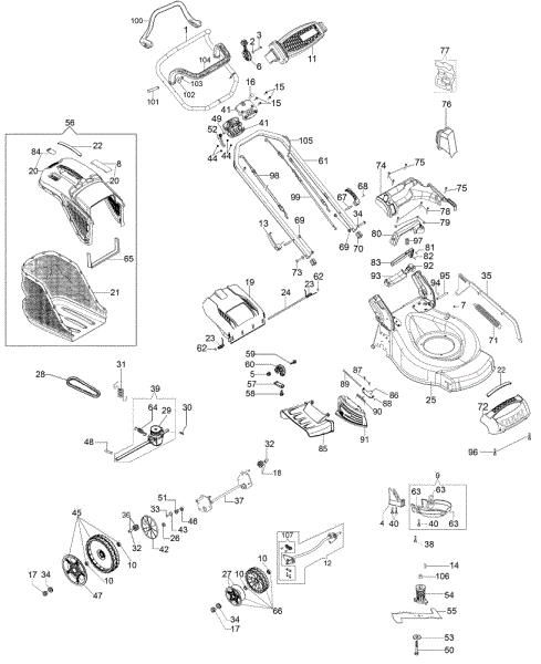 Illustrated parts list G 53 TK ALLROAD EXA 4 (K800) Lawnmower