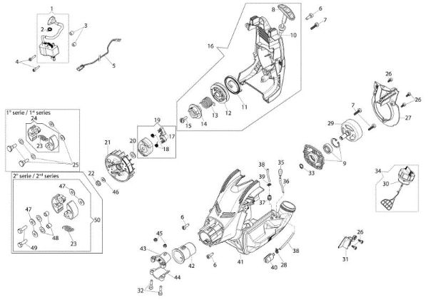 Starter assy and fuel tank BC 22 S (EURO 1) Brushcutter