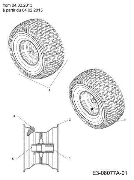 Front wheels TORNADO 108/18,5 H Cat.2013 Garden tractor