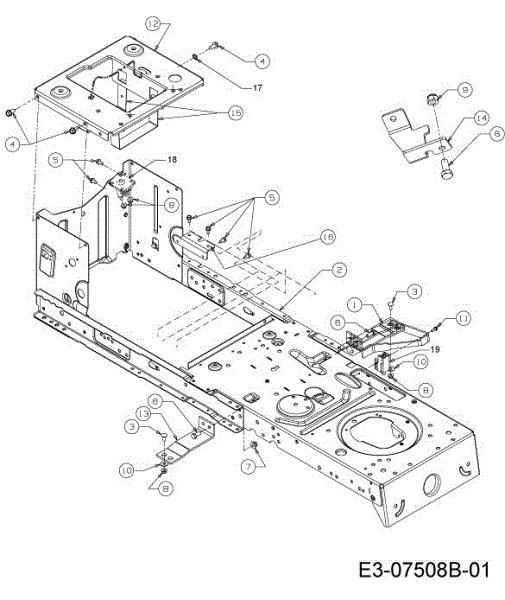 Frame TORNADO 108/18,5 H Cat.2013 Garden tractor