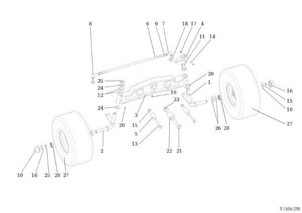 Front axle OM 92S/13H Cat.2013 Garden tractor