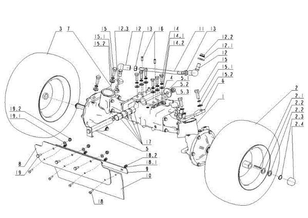 Front axle APACHE 92 4x4 EVO Cat.2013 Garden tractor