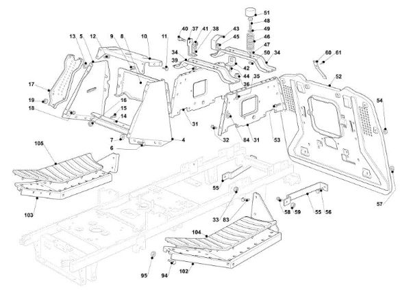 Frame OM 101C/16K H Cat.2013 Garden tractor