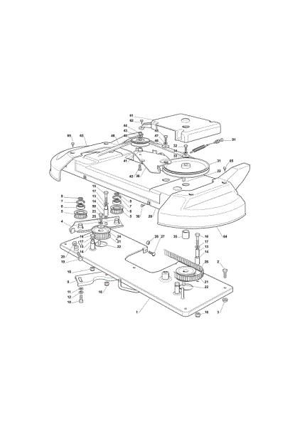 Cutting plate (1) OM 102C/18,5H Cat.2013 Garden tractor