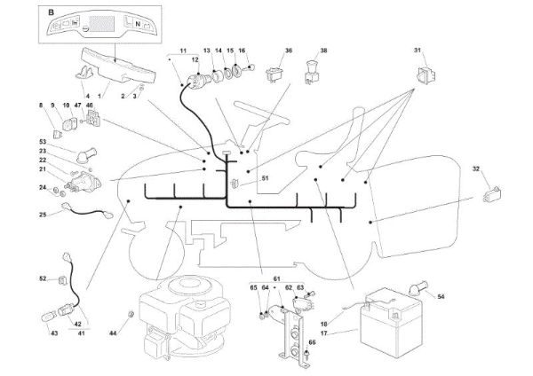 Electrical parts OM 102C/18,5H Cat.2013 Garden tractor