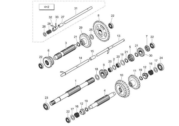 Gears (Gearbox) 4+2 CR 560 Transporter