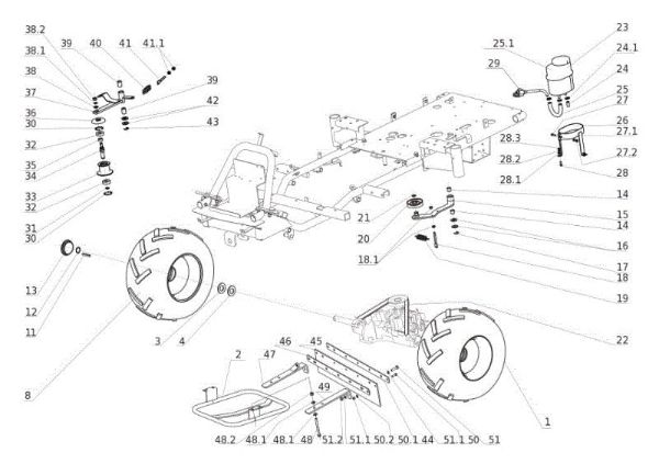 Rear axle APACHE 92 EVO Cat.2014 Garden tractor