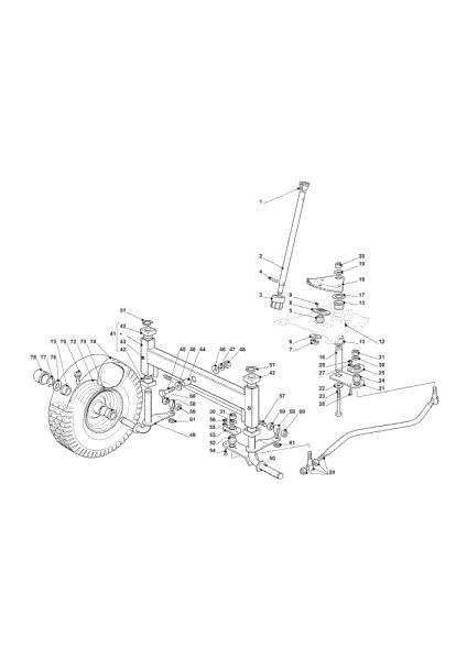 Steering arm OM 91PLUS/14,5K M Cat.2014 Garden tractor