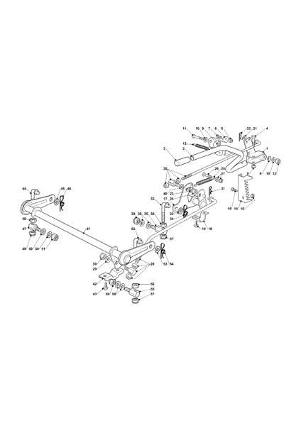 Cutting plate lifting OM 91PLUS/14,5K M Cat.2014 Garden tractor