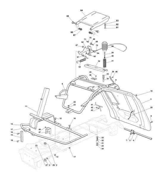 Frame OM 72C/12,5KH Cat.2014 Garden tractor