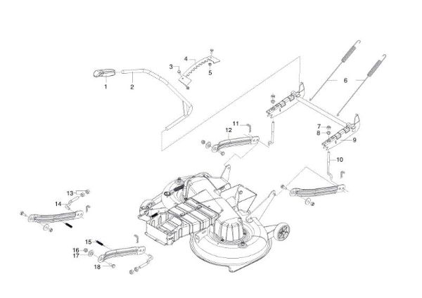 Cutting plate lifting OM 95/15,5 H Garden tractor