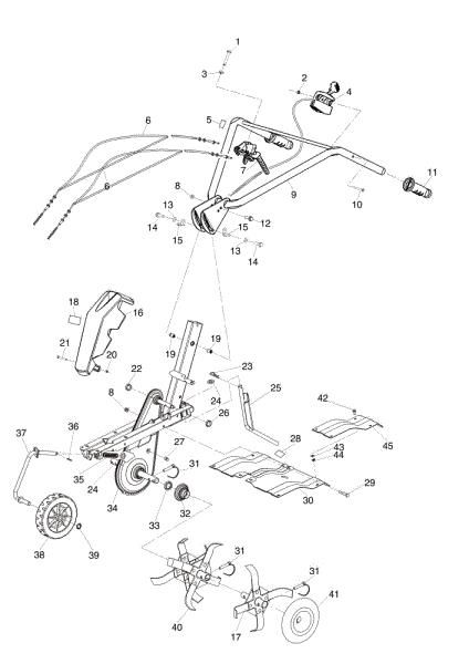 Illustrated parts list 1 MH 170 RKS (K700 H SN T210) Rotary tiller