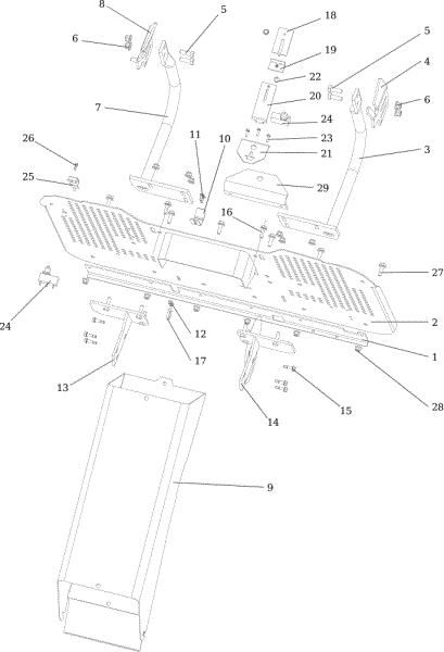 Chute and collector assy OM 124/24 KH (K2400AVD V-Twin) Cat. 2015 Garden tractor