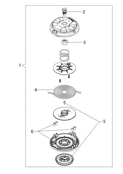 Illustrated parts list (Head "Speed&Go") BC 270 T Brushcutter