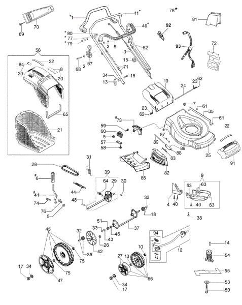 Complete illustrated parts list G 53 TBXE ALLROAD PLUS 4 Lawnmower