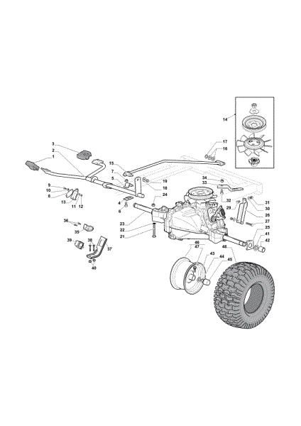 Transmission OM 108L/18,5 H Cat. 2016 Garden tractor