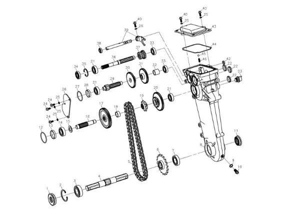Gears (1/2) MH 197 RKS (K800 HC) Rotary tiller