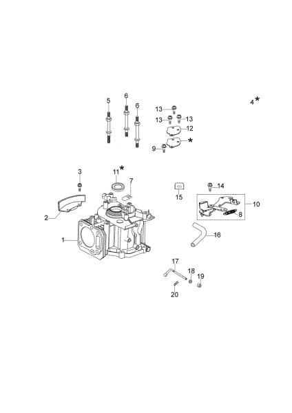 Cylinder and crankcase G 53 TK COMFORT PLUS (K650) Lawnmower