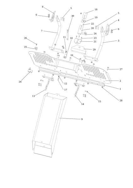 Chute and collector assy (steel cutting deck) OM 124/24 KH (K2400AVD V-Twin) Cat. 2017 Garden tractor
