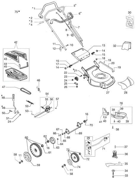 Illustrated parts list GV 48 TK ALLROAD 3 (K600) Lawnmower