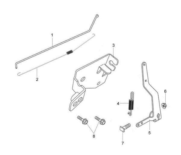 Control lever G 48 PK COMFORT SD (K 600 AUTOCHOCKE) Lawnmower