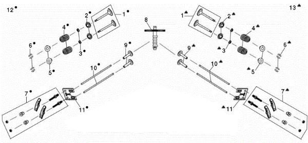 Valves OM 105/24 K H Garden tractor