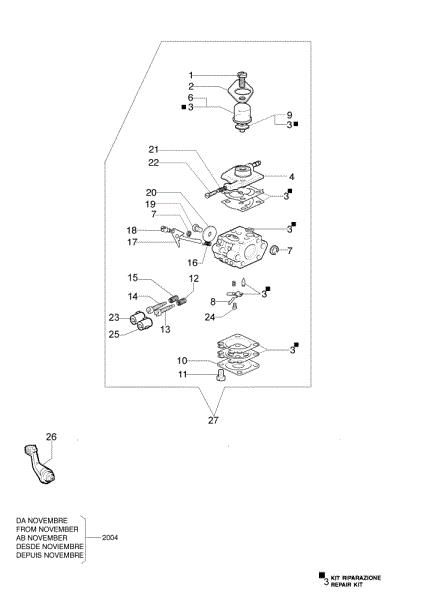 EURO1 carburetor WT-460B 740 T Brushcutter