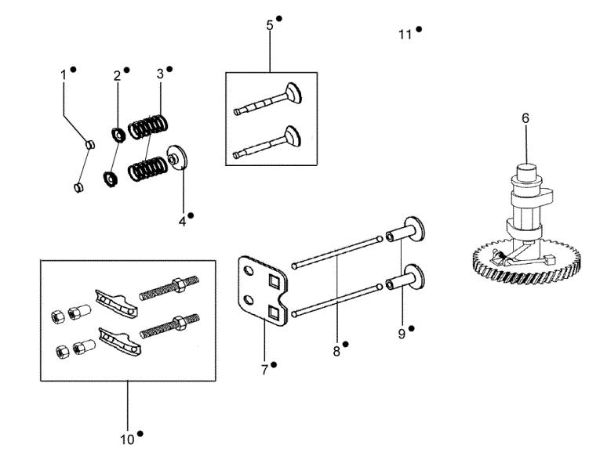 Valve and governor MH 198 RK (K800 HC) Rotary tiller