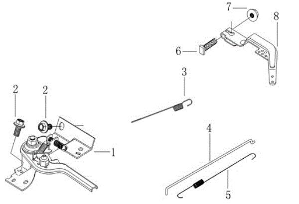 Control lever MH 198 RK (K800 HC) Rotary tiller