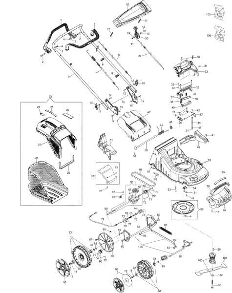 Illustrated parts list MAX 48 TK ALLROAD ALUMINIUM (K650) (2018) Lawnmower