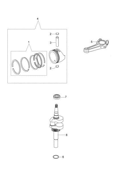 Crankshaft and piston MAX 48 TK ALLROAD ALUMINIUM (K650) (2018) Lawnmower
