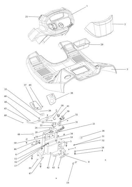Dashboard OM 106/16 KH (K1600AVD) Cat. 2018 Garden tractor