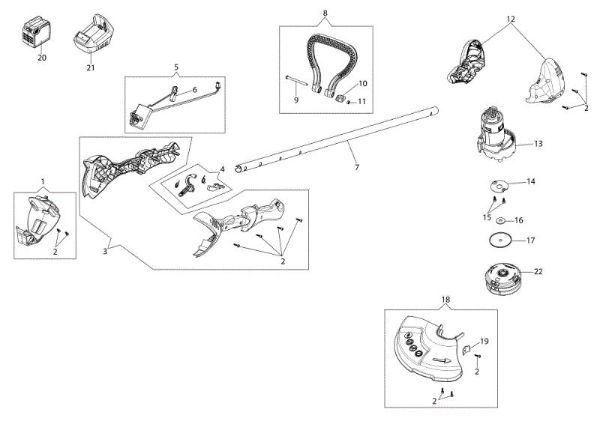 Complete illustrated parts list BCi 30 Brushcutter