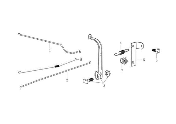 Control lever G 48 TK COMFORT PLUS (K605) EURO 5 Lawnmower