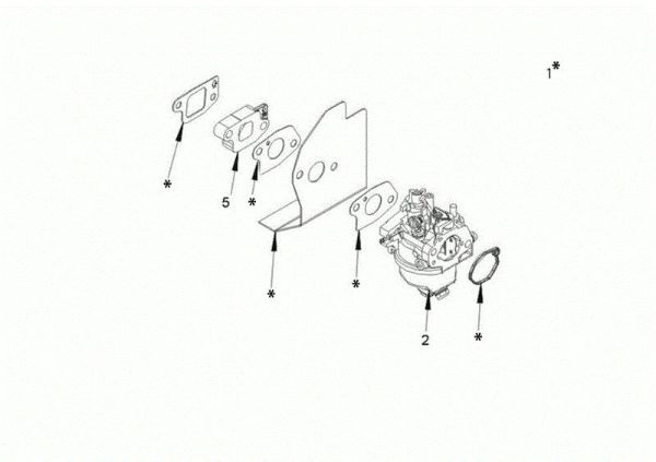 Carburetor MAX 53 TK ALUMINIUM PRO (K805) EURO 5 Lawnmower