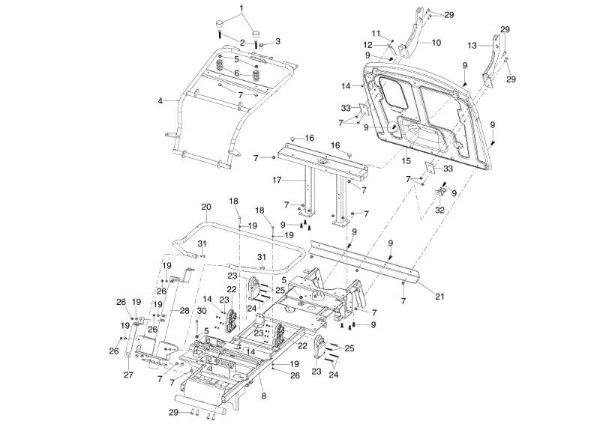 Frame MISTRAL 72/12,5 K H (3in1) (K1250) EURO 5 Garden tractor