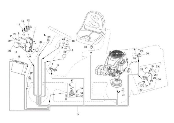 Electrical parts MISTRAL 72/12,5 K H (3in1) (K1250) EURO 5 Garden tractor