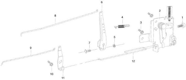 Control lever MISTRAL 72/12,5 K H (3in1) (K1250) EURO 5 Garden tractor