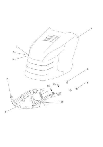 Hood (2/2) OM 106/22 HP Cat. 2019 Garden tractor