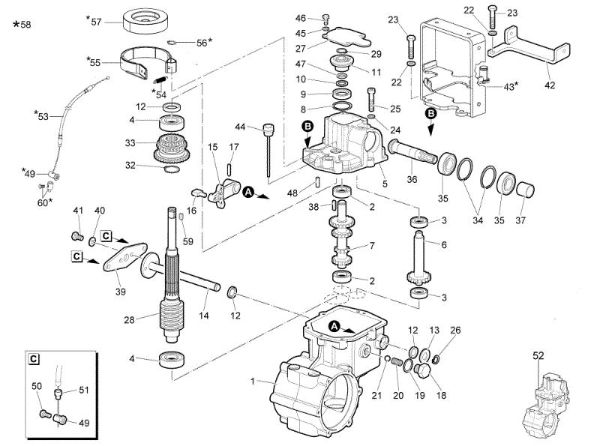 Speed gears of the change WB 65 (K1100 H) Flail mowers