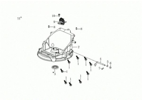 Crankcase cover CR 340 K (K655 HF) Transporter