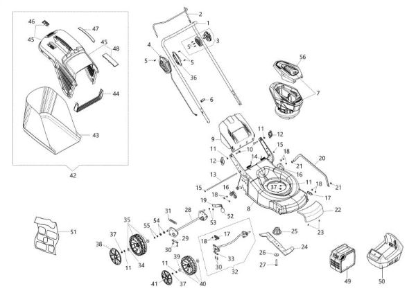 Complete illustrated parts list Gi 44 P Lawnmower
